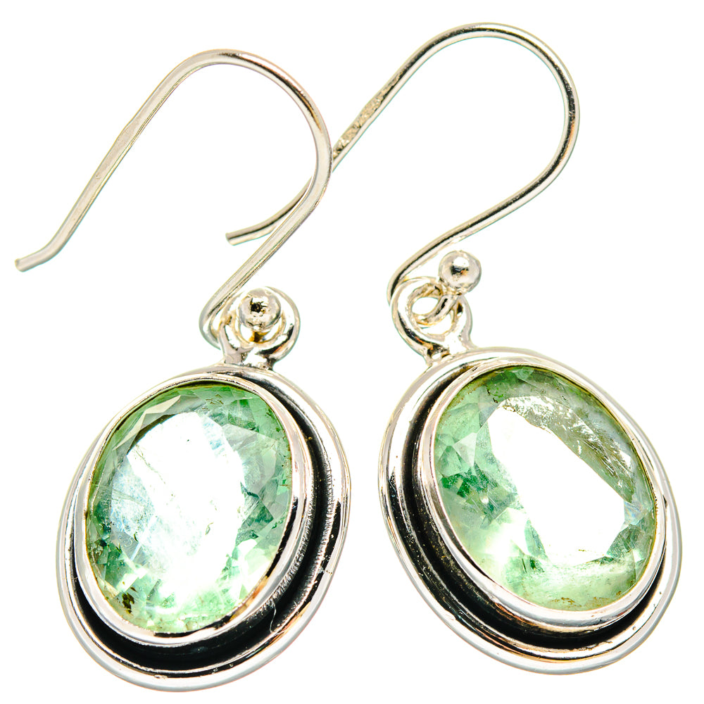 Green Fluorite Earrings handcrafted by Anasilvercos - EARR423684