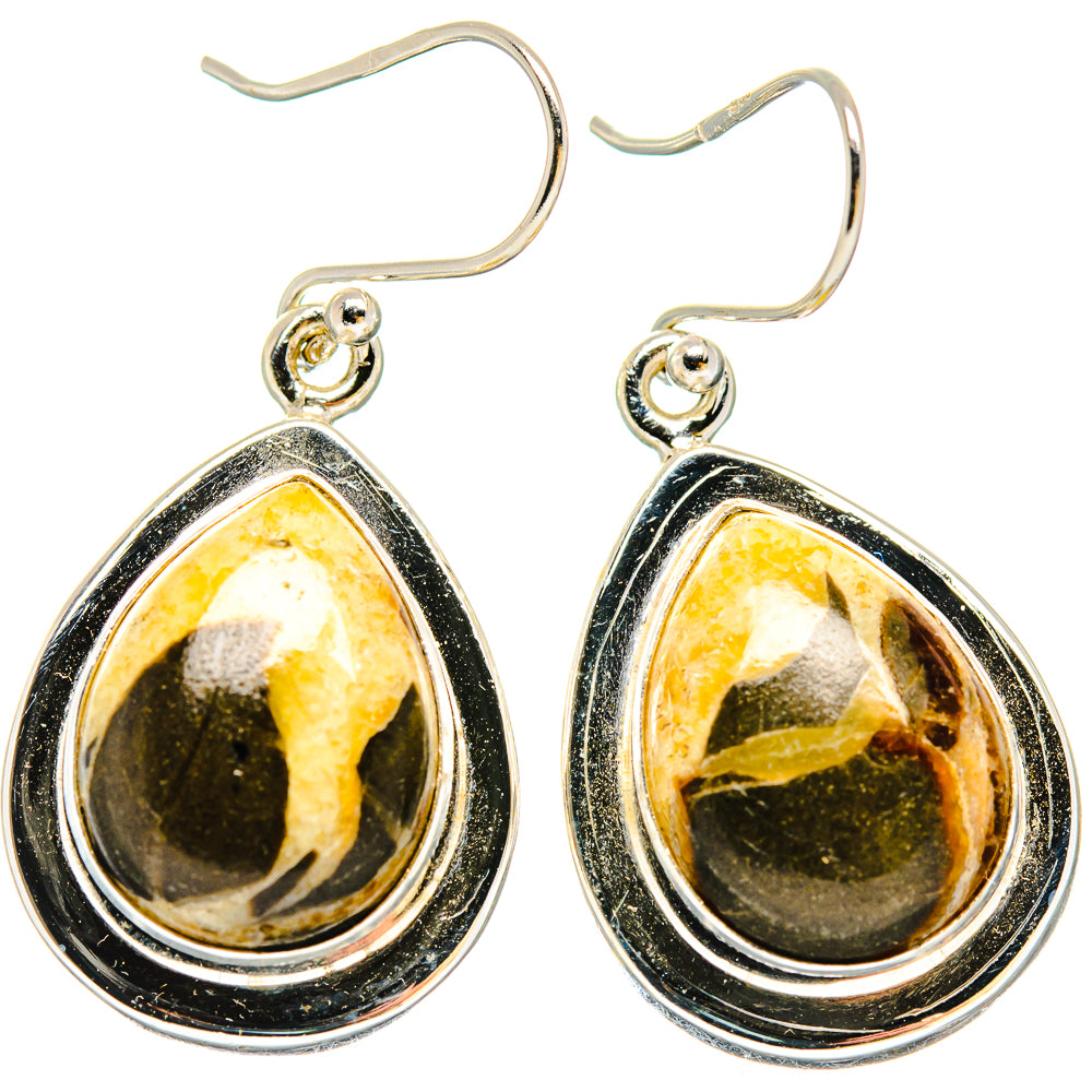 Septarian Nodule Earrings handcrafted by Anasilvercos - EARR423686