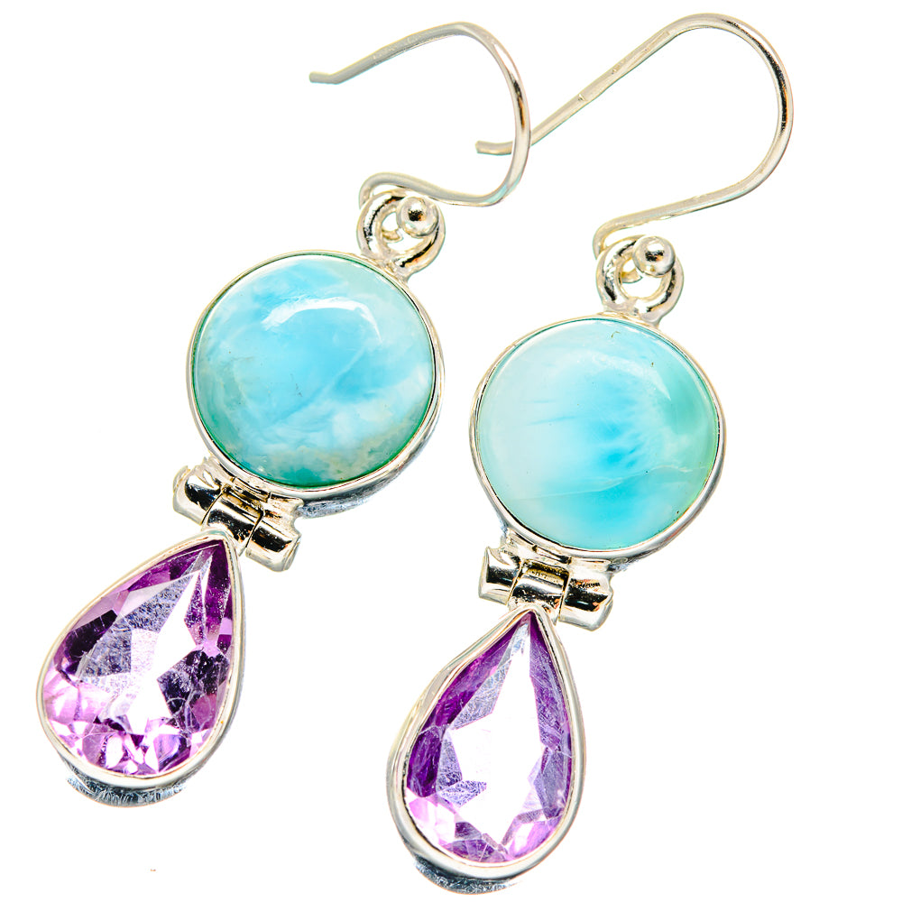 Larimar Earrings handcrafted by Anasilvercos - EARR423695