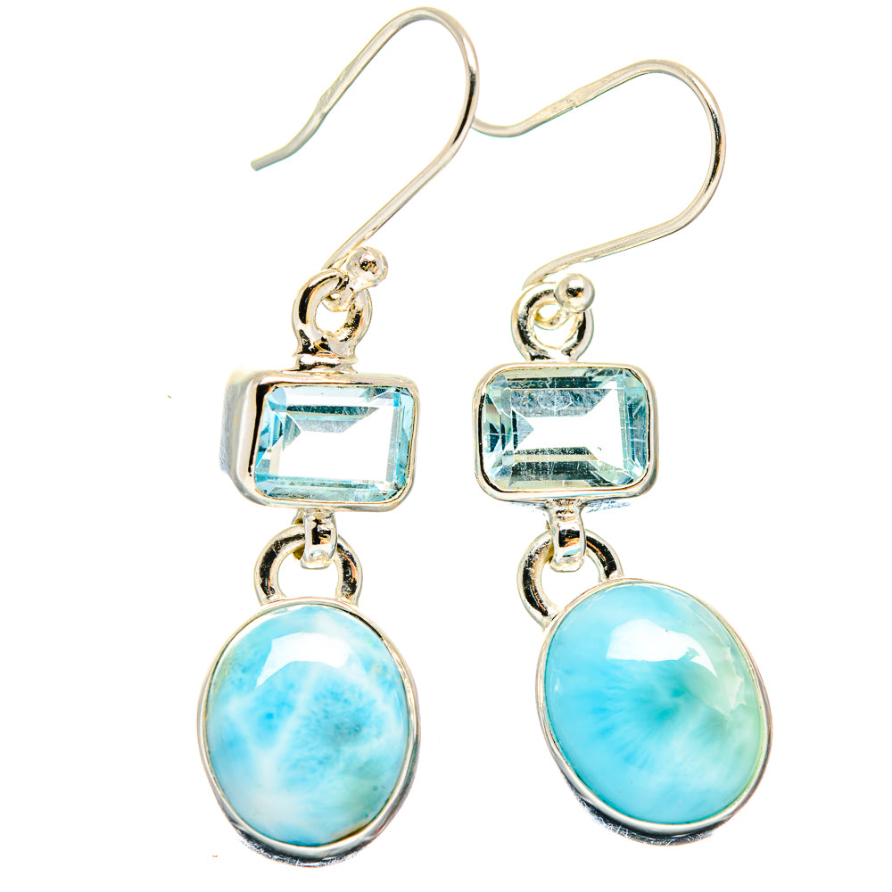 Larimar Earrings handcrafted by Anasilvercos - EARR423699