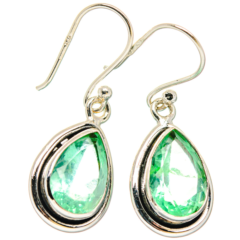 Green Fluorite Earrings handcrafted by Anasilvercos - EARR423700