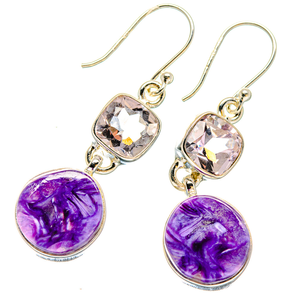 Charoite Earrings handcrafted by Anasilvercos - EARR423712