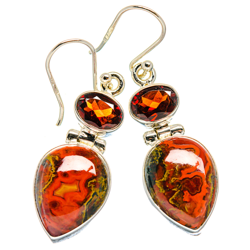 Moroccan Agate Earrings handcrafted by Anasilvercos - EARR423718