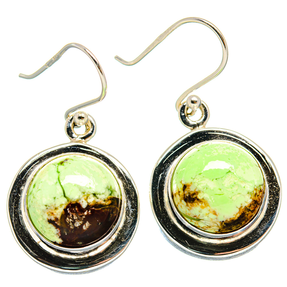 Lemon Chrysoprase Earrings handcrafted by Anasilvercos - EARR423719