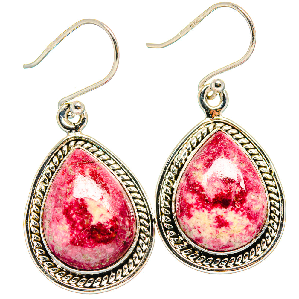 Thulite Earrings handcrafted by Anasilvercos - EARR423741