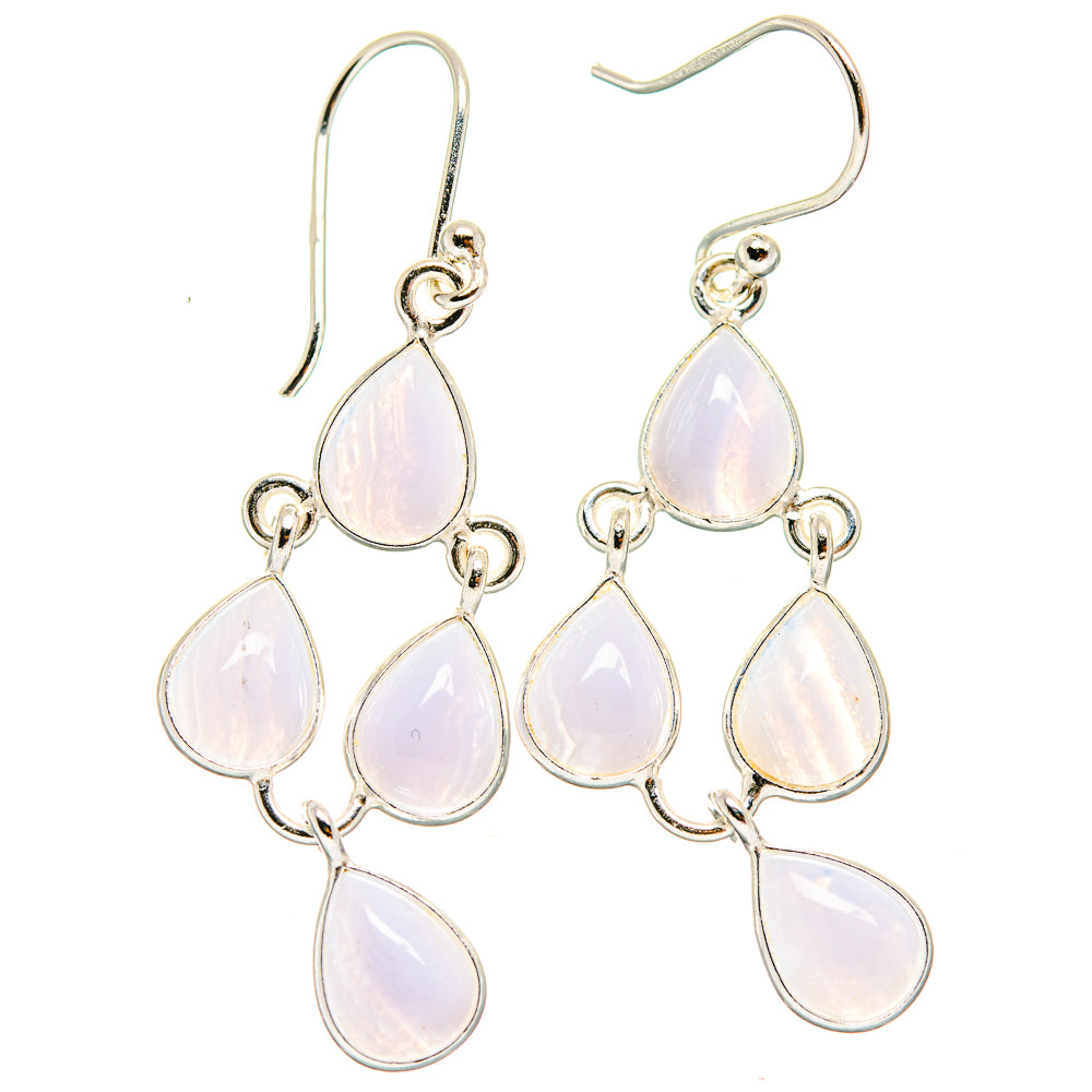 Blue Lace Agate Earrings handcrafted by Anasilvercos - EARR423744