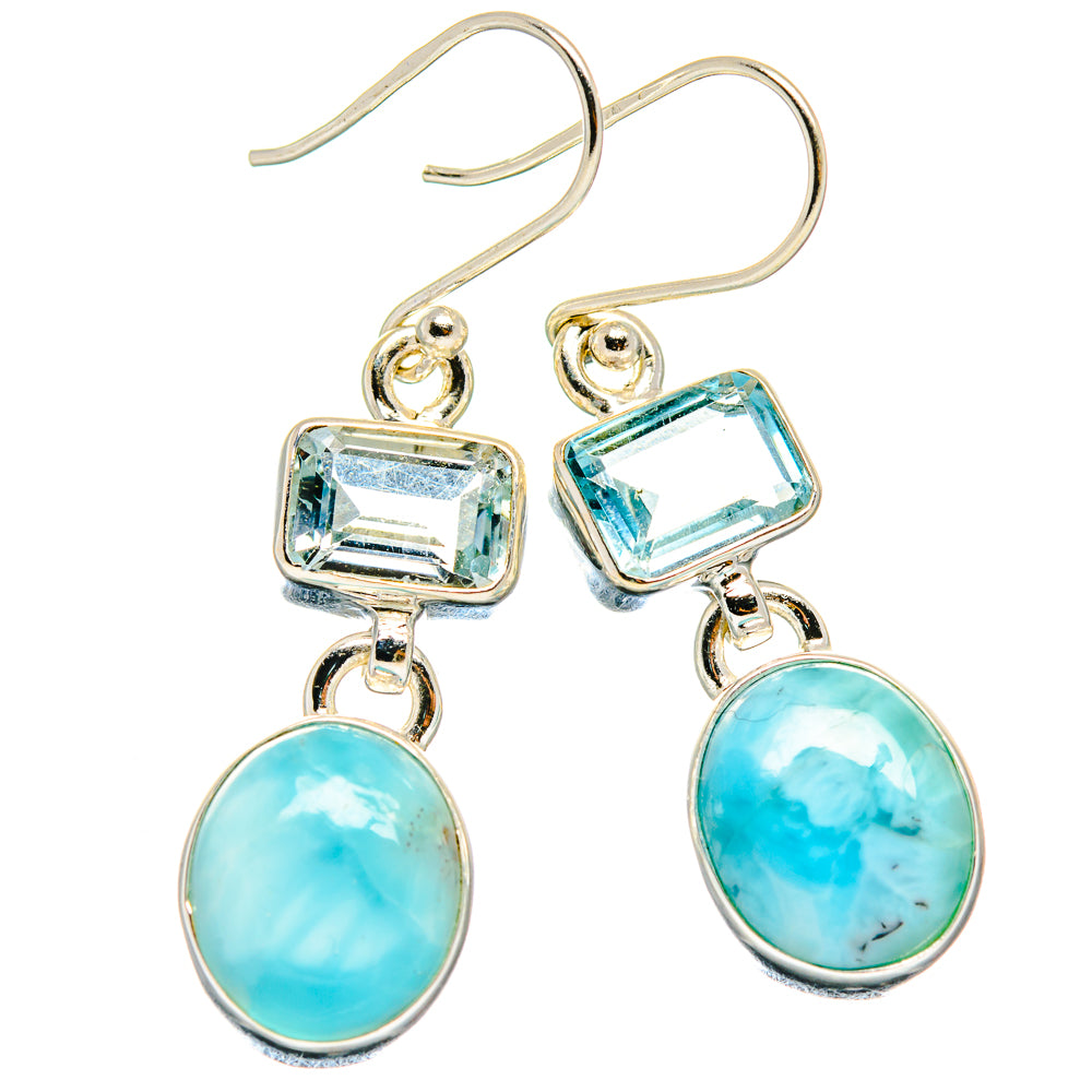 Larimar Earrings handcrafted by Anasilvercos - EARR423754