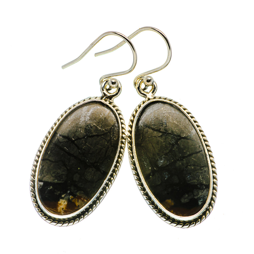 Picasso Jasper Earrings handcrafted by Anasilvercos - EARR398957