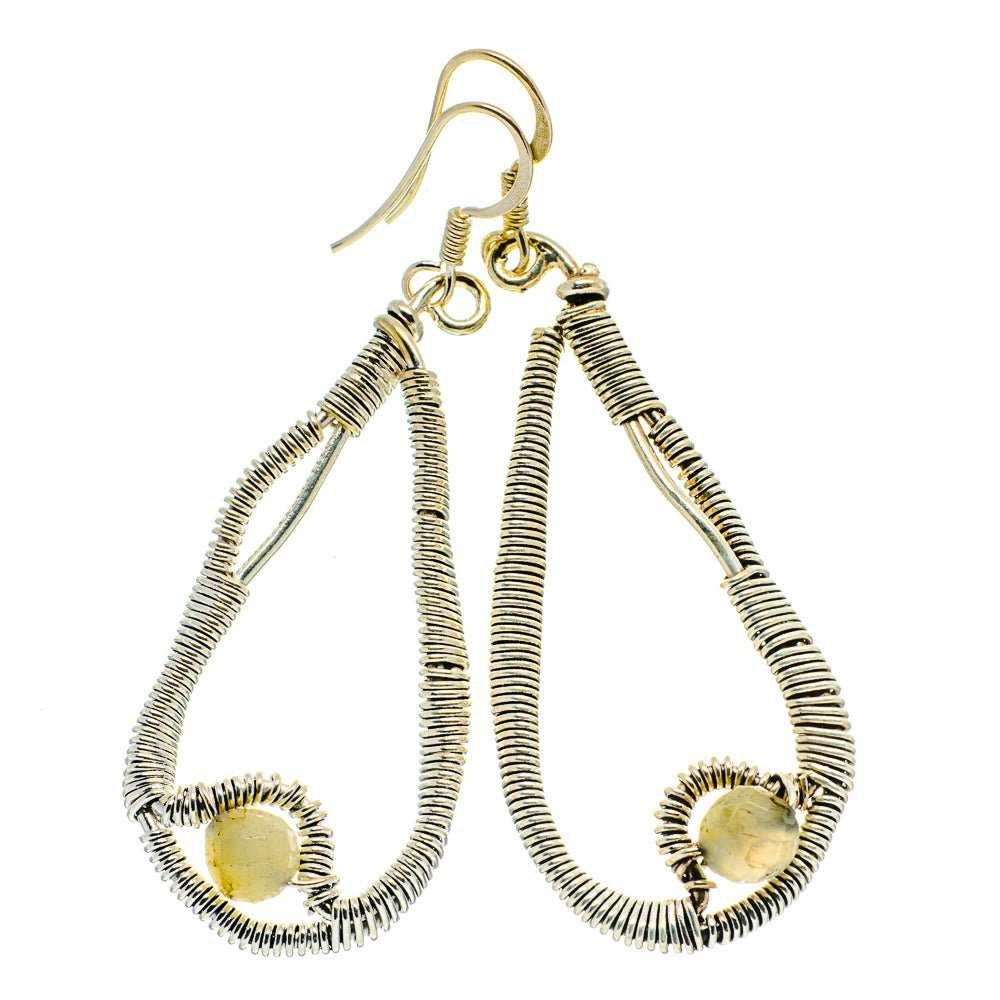 Rainbow Moonstone Earrings handcrafted by Anasilvercos - EARR400521