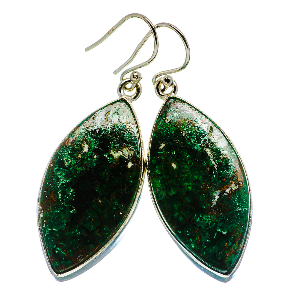 Chrysocolla Earrings handcrafted by Anasilvercos - EARR400721