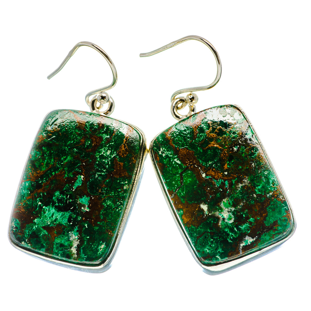 Chrysocolla Earrings handcrafted by Anasilvercos - EARR400811
