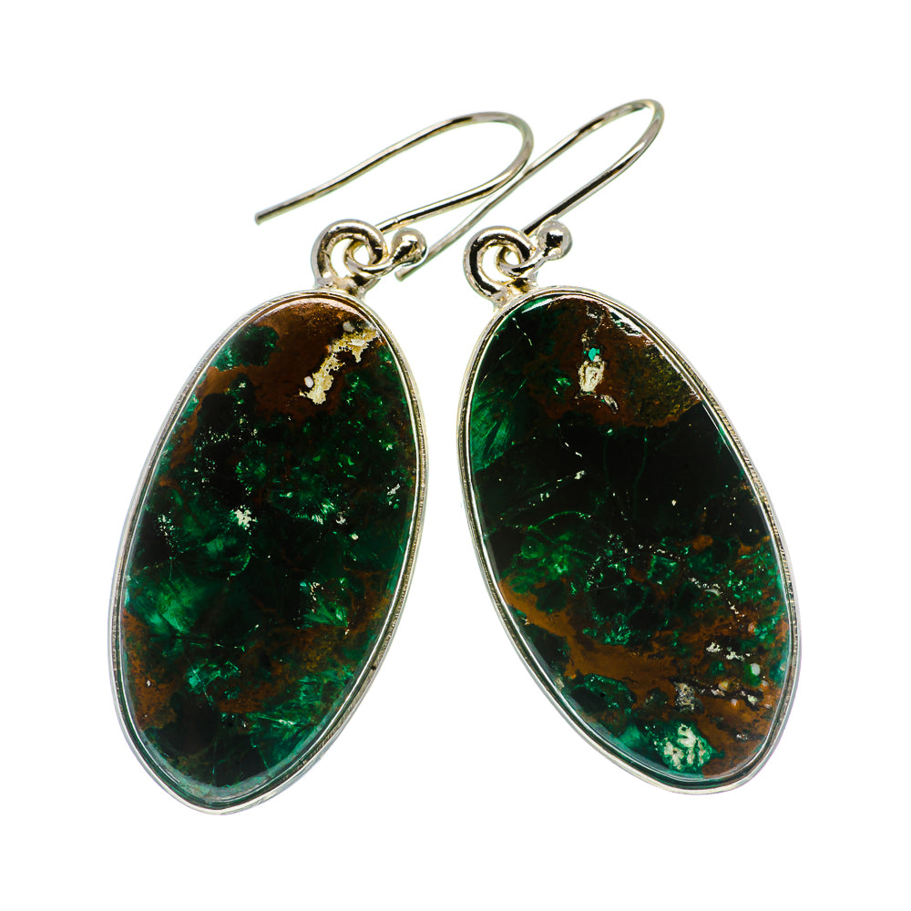 Chrysocolla Earrings handcrafted by Anasilvercos - EARR401091