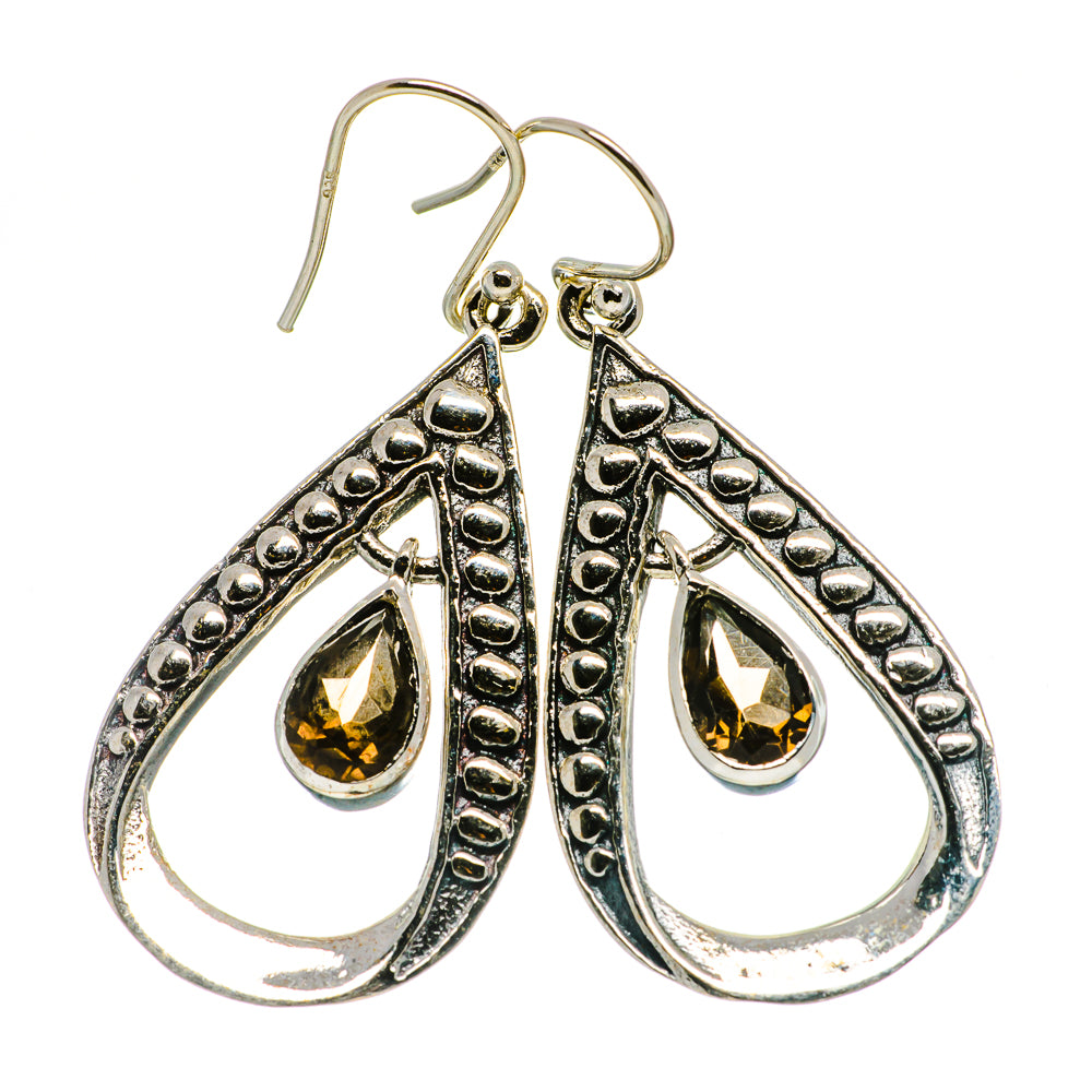 Smoky Quartz Earrings handcrafted by Anasilvercos - EARR401261