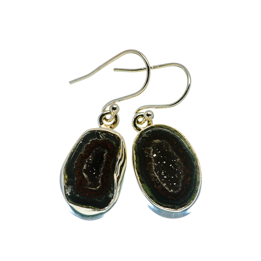 Coconut Geode Druzy Earrings handcrafted by Anasilvercos - EARR401343