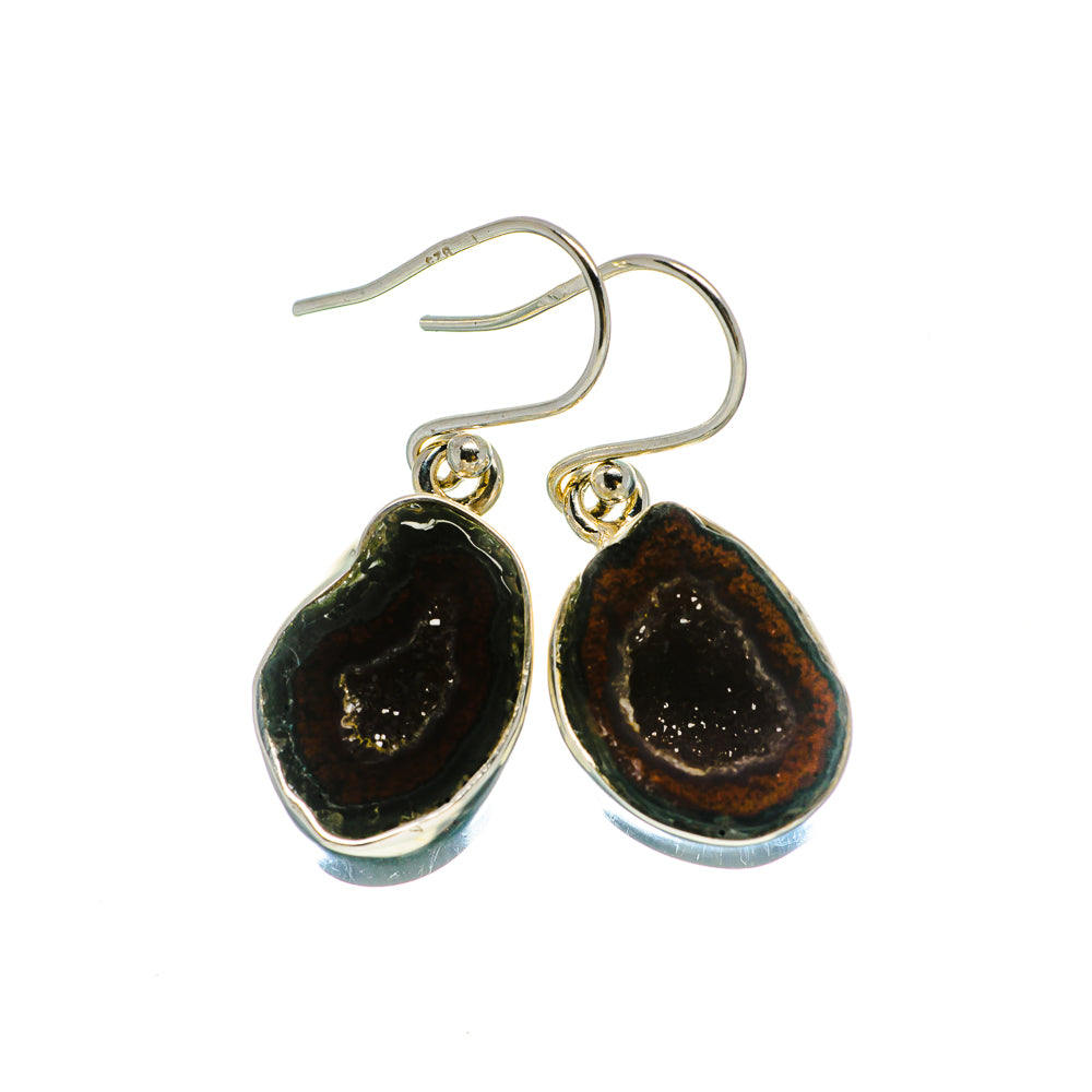 Coconut Geode Druzy Earrings handcrafted by Anasilvercos - EARR401707