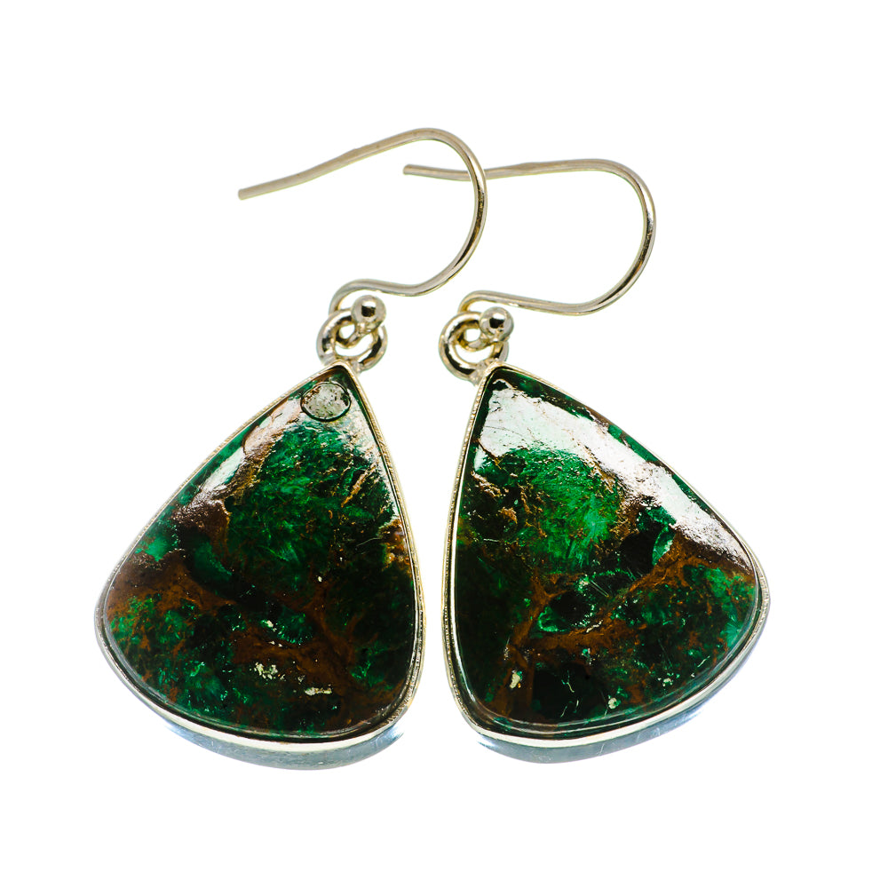 Chrysocolla Earrings handcrafted by Anasilvercos - EARR401715