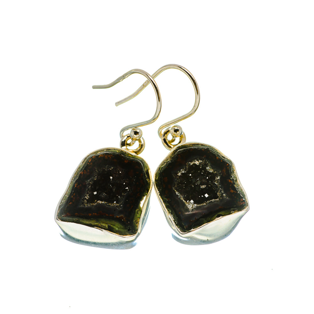 Coconut Geode Druzy Earrings handcrafted by Anasilvercos - EARR401730