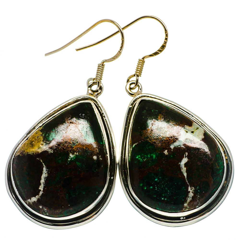 Chrysocolla Earrings handcrafted by Anasilvercos - EARR402226