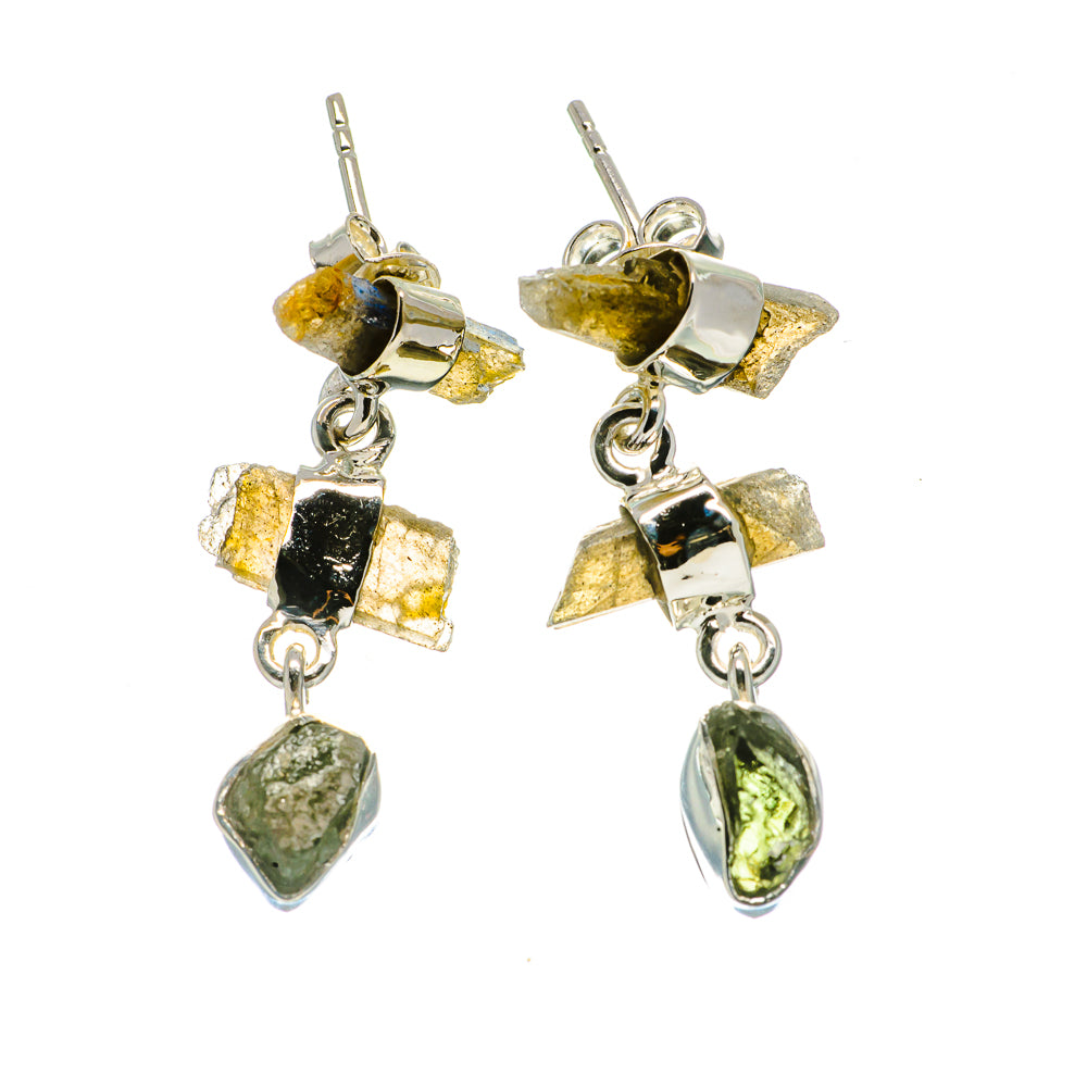 Green Tourmaline Earrings handcrafted by Anasilvercos - EARR402678