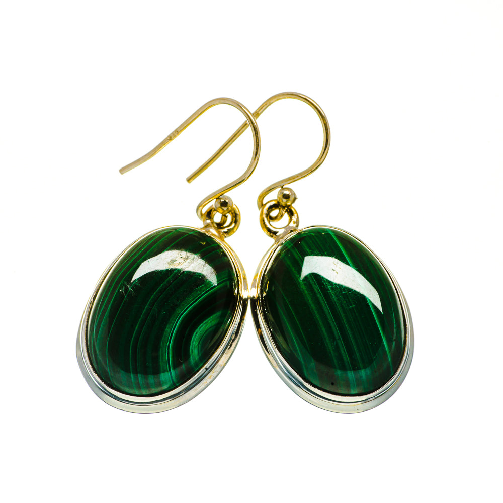 Malachite Earrings handcrafted by Anasilvercos - EARR403178