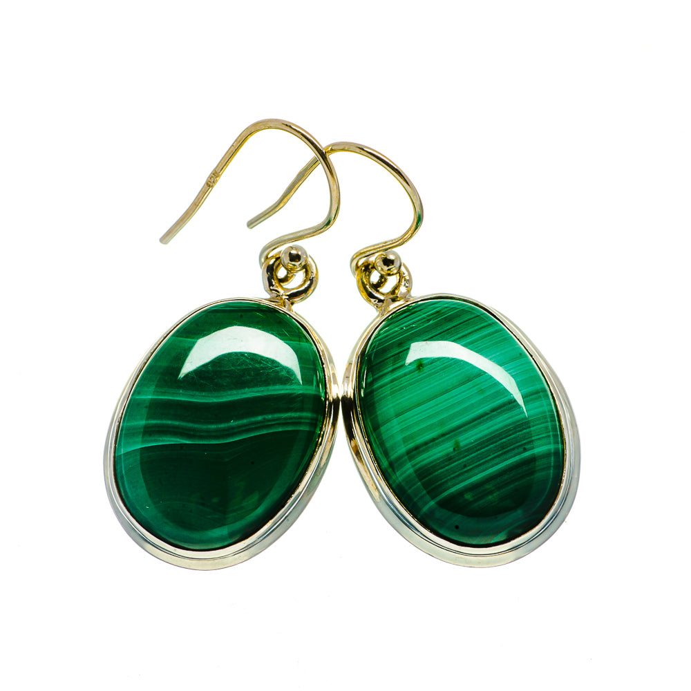 Malachite Earrings handcrafted by Anasilvercos - EARR403380