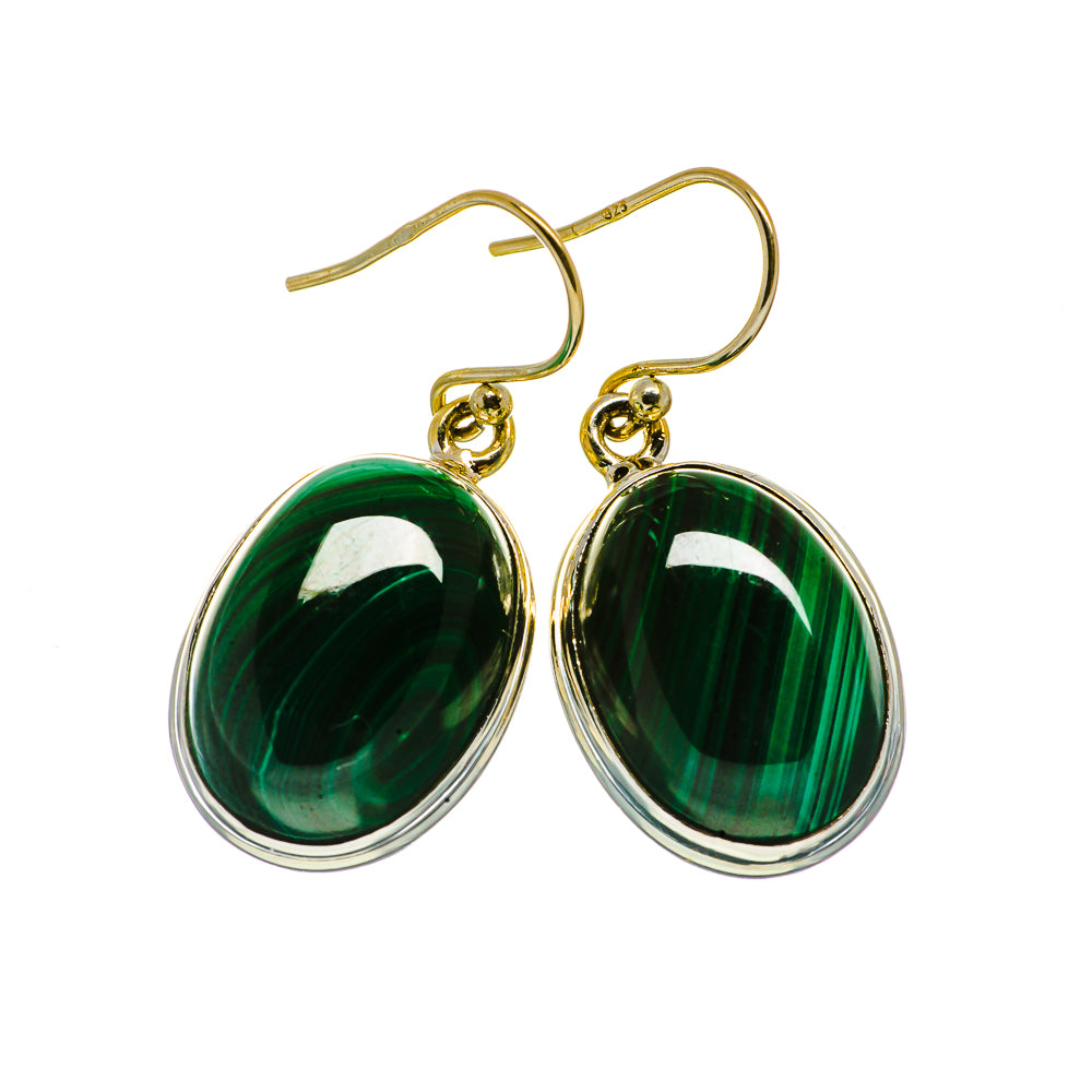 Malachite Earrings handcrafted by Anasilvercos - EARR403532
