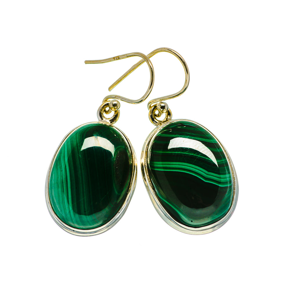 Malachite Earrings handcrafted by Anasilvercos - EARR403730