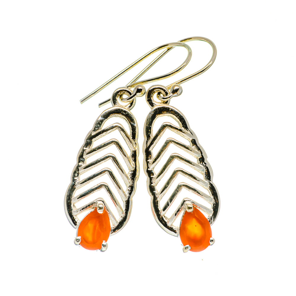 Carnelian Earrings handcrafted by Anasilvercos - EARR403906