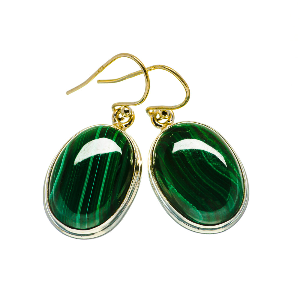 Malachite Earrings handcrafted by Anasilvercos - EARR404039