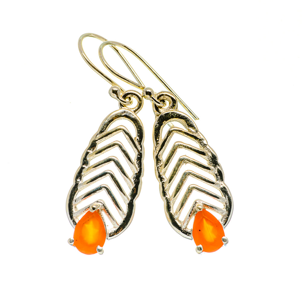 Carnelian Earrings handcrafted by Anasilvercos - EARR404231