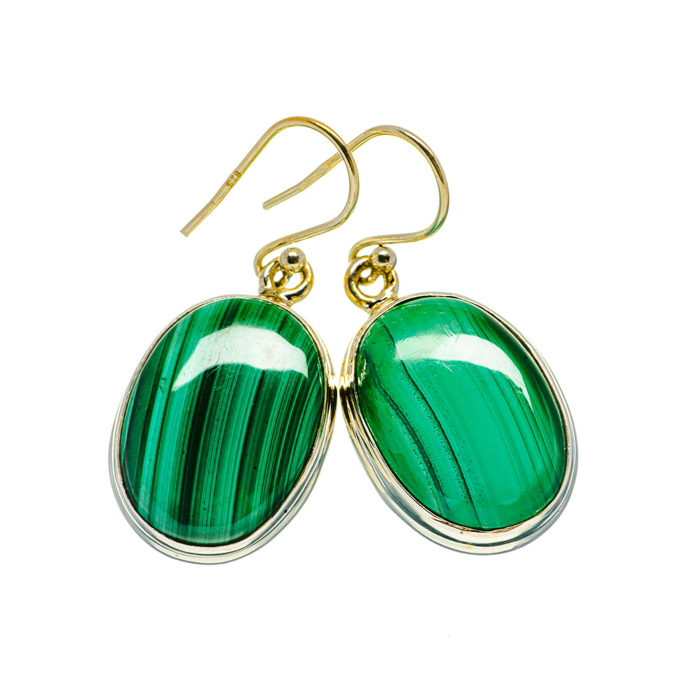 Malachite Earrings handcrafted by Anasilvercos - EARR404273