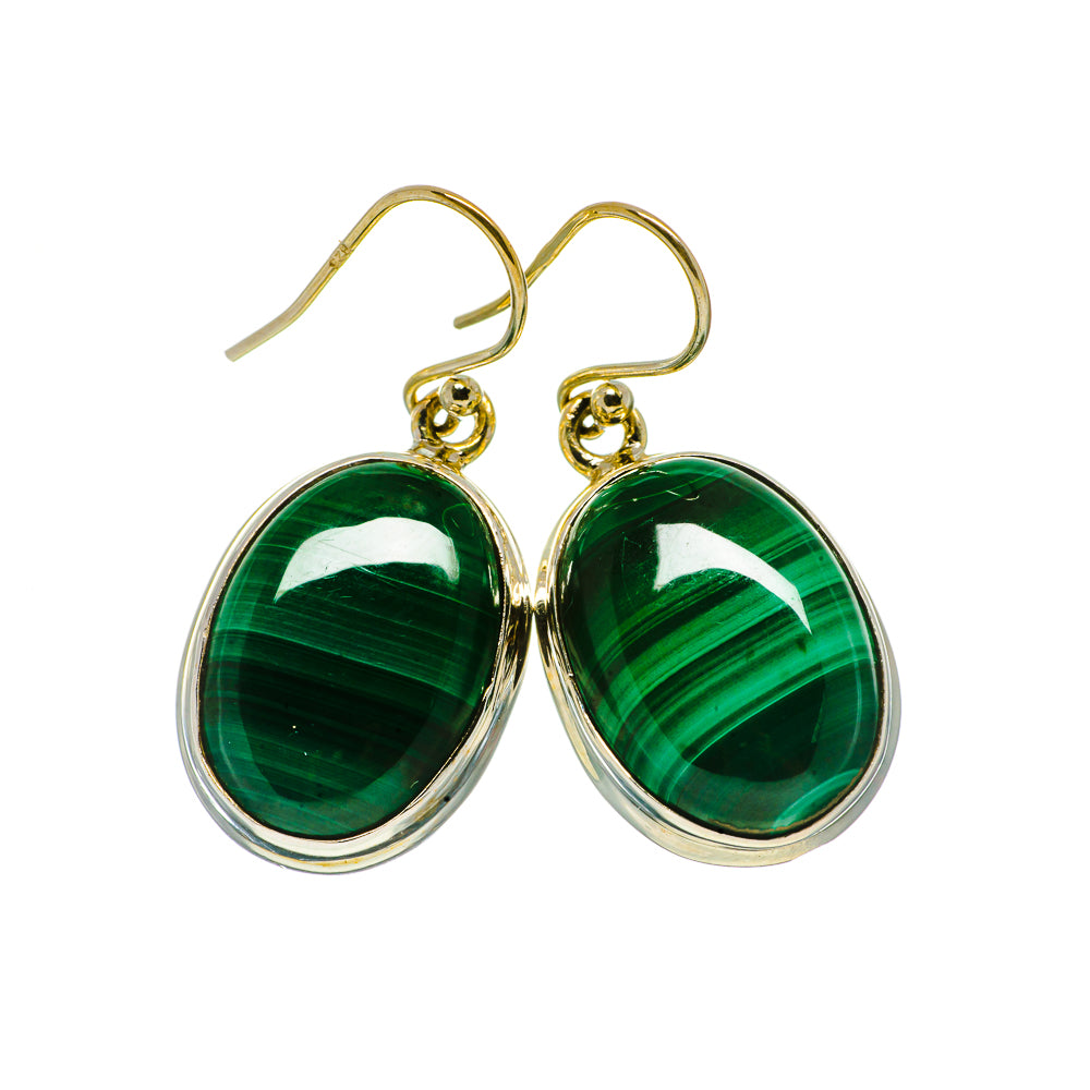 Malachite Earrings handcrafted by Anasilvercos - EARR404441