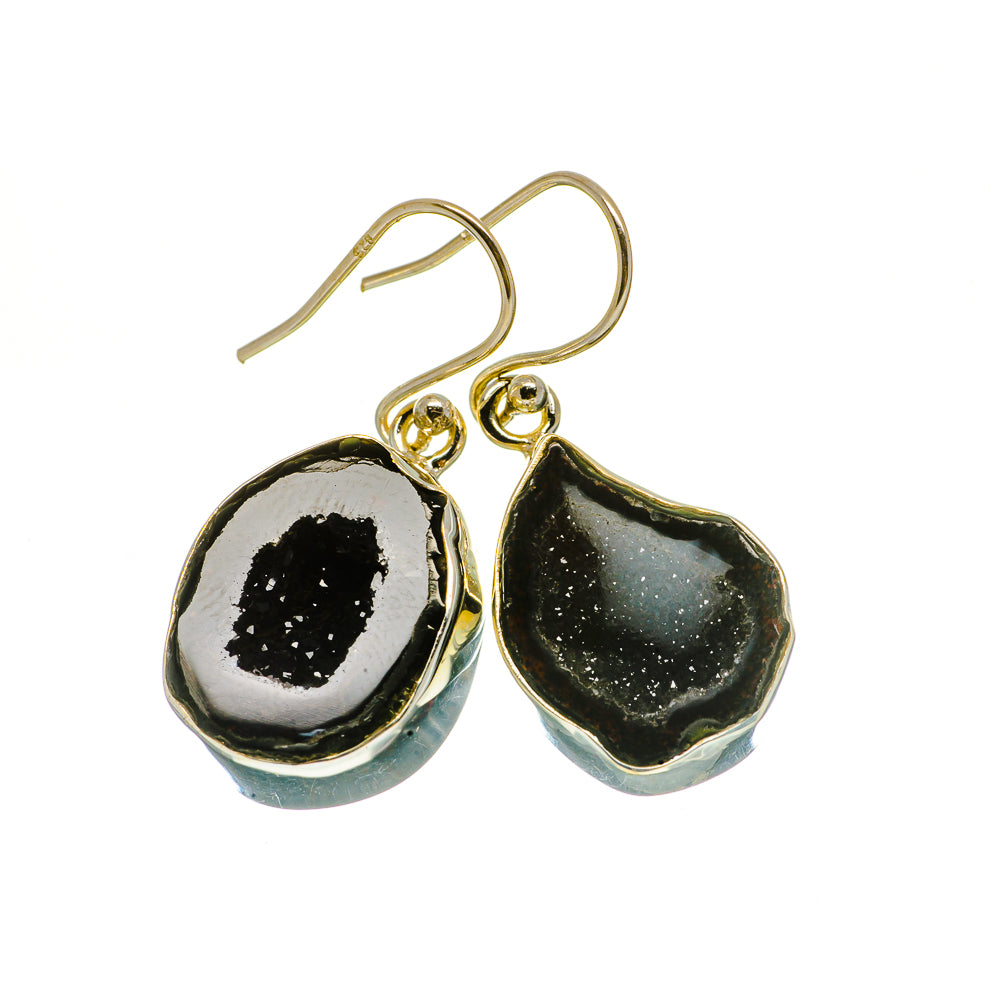 Coconut Geode Druzy Earrings handcrafted by Anasilvercos - EARR404733