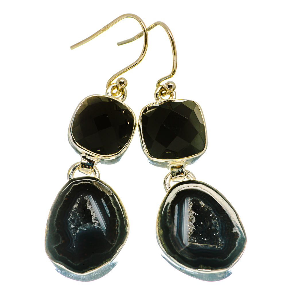 Coconut Geode Druzy Earrings handcrafted by Anasilvercos - EARR404746