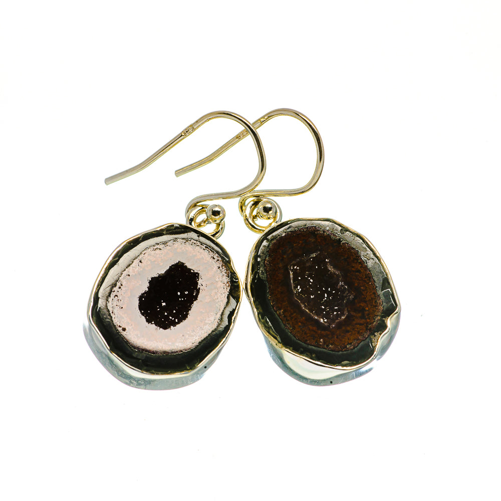 Coconut Geode Druzy Earrings handcrafted by Anasilvercos - EARR404760
