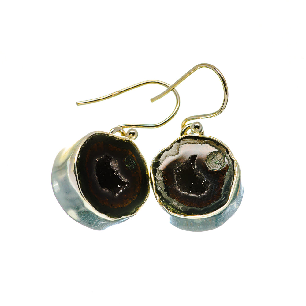 Coconut Geode Druzy Earrings handcrafted by Anasilvercos - EARR404908