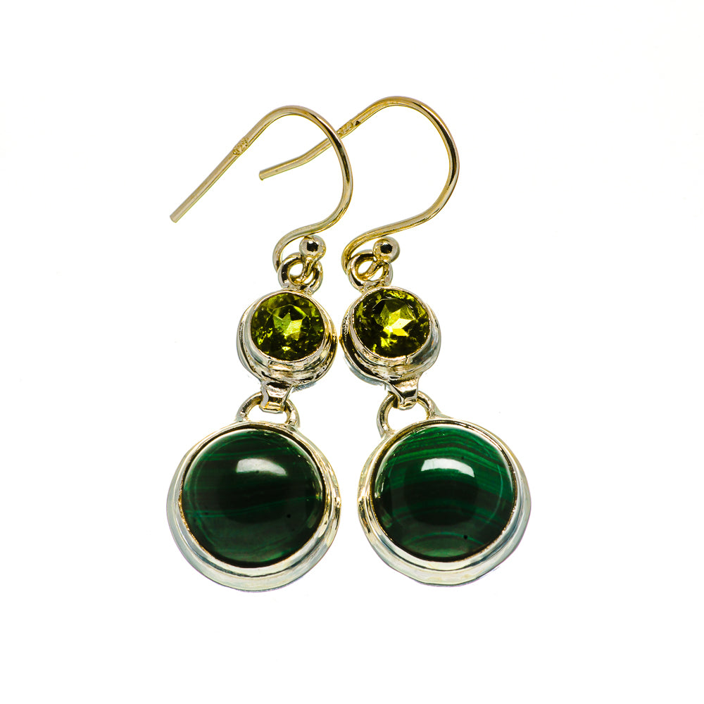 Malachite Earrings handcrafted by Anasilvercos - EARR405099
