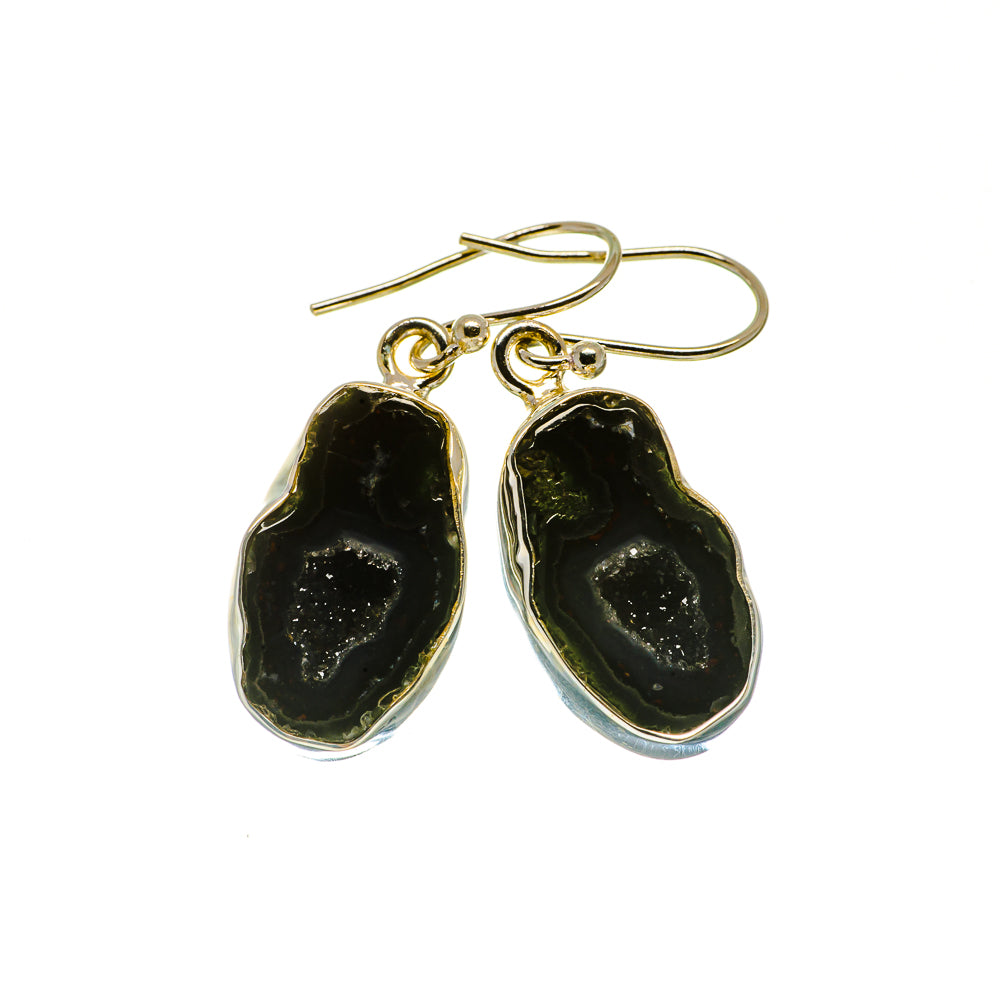 Coconut Geode Druzy Earrings handcrafted by Anasilvercos - EARR405333