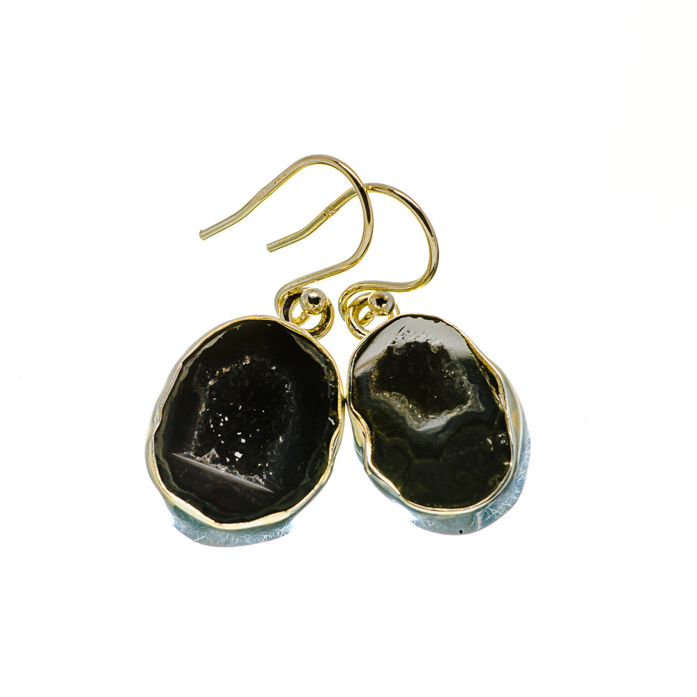 Coconut Geode Druzy Earrings handcrafted by Anasilvercos - EARR405344