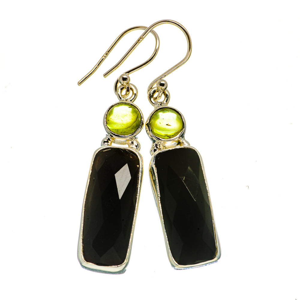 Black Onyx Earrings handcrafted by Anasilvercos - EARR405533