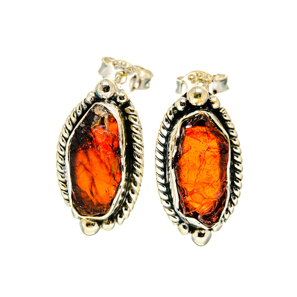 Garnet Earrings handcrafted by Anasilvercos - EARR407200