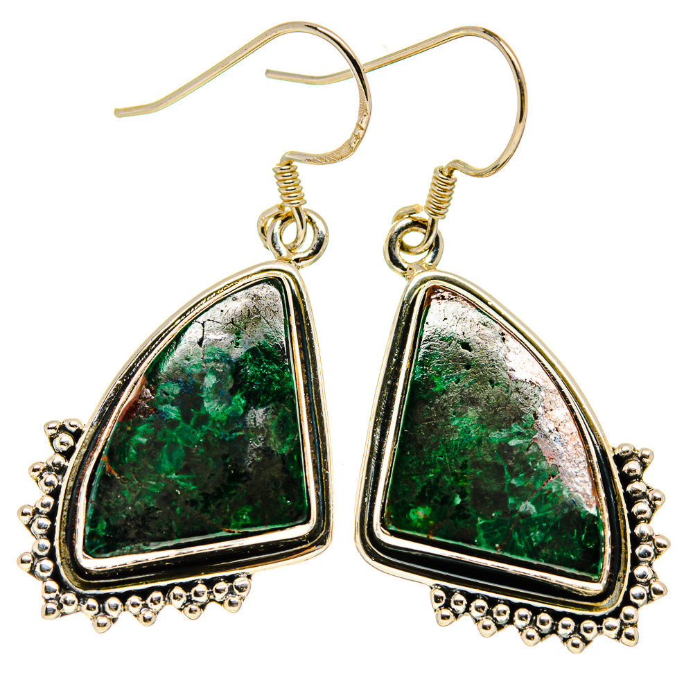 Chrysocolla Earrings handcrafted by Anasilvercos - EARR407546