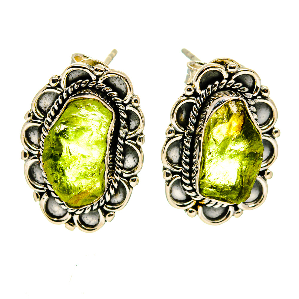 Peridot Earrings handcrafted by Anasilvercos - EARR407647