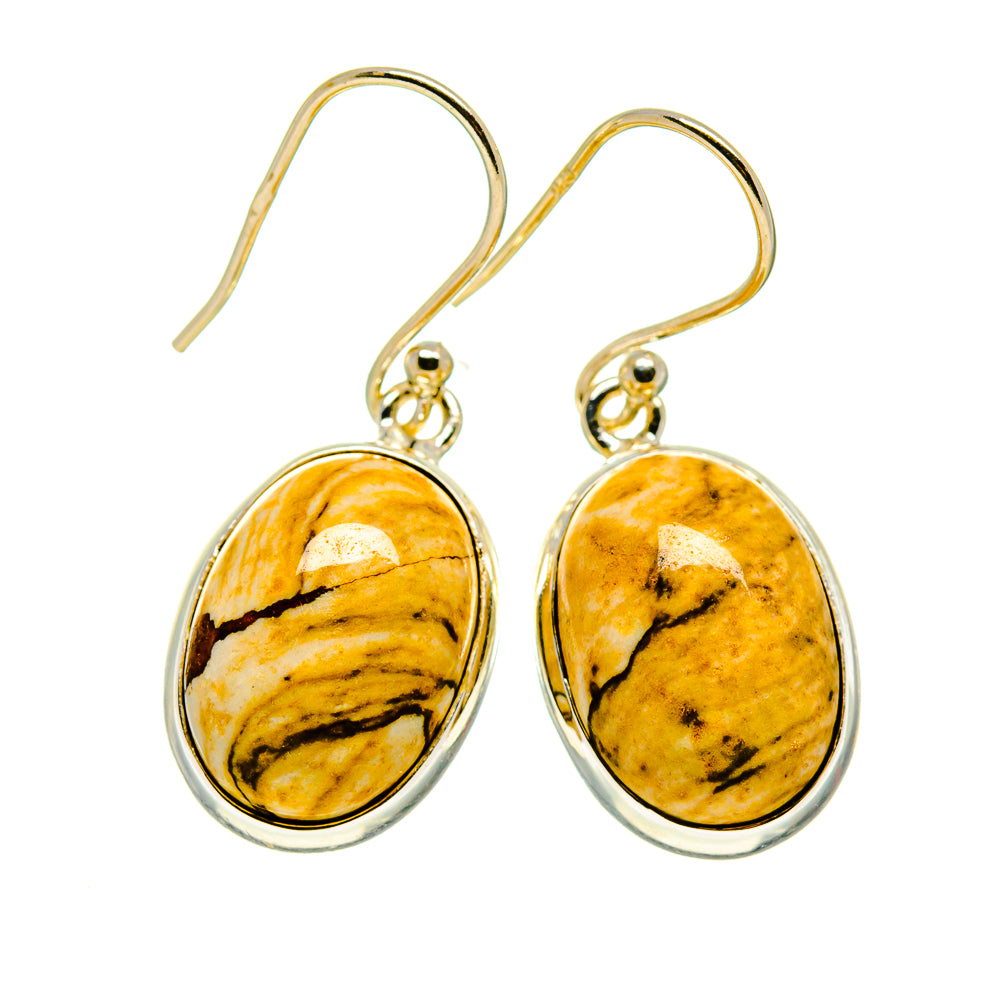 Picture Jasper Earrings handcrafted by Anasilvercos - EARR408048