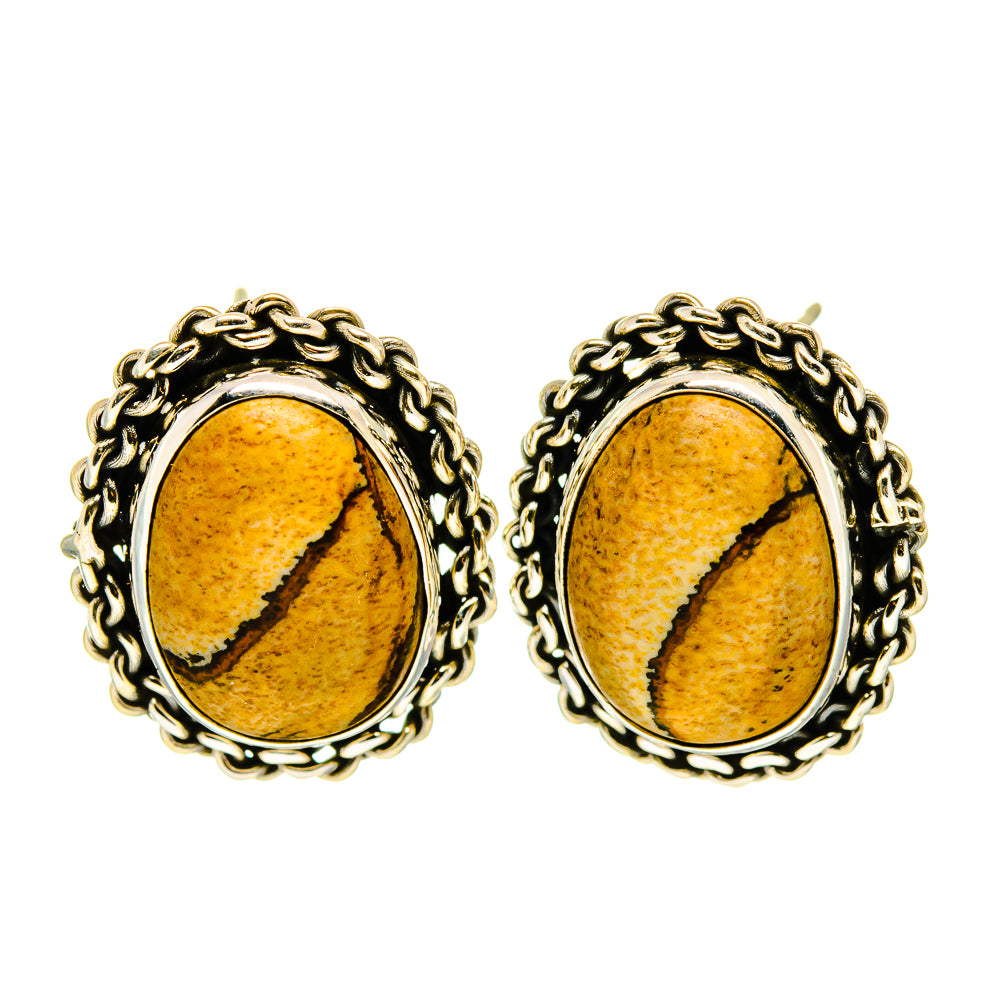 Picture Jasper Earrings handcrafted by Anasilvercos - EARR408267