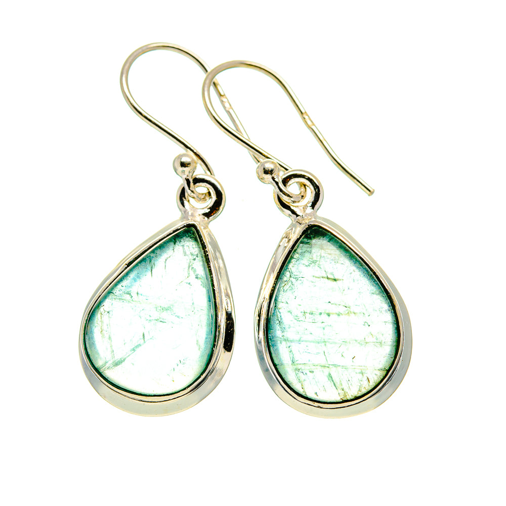 Blue Fluorite Earrings handcrafted by Anasilvercos - EARR408476