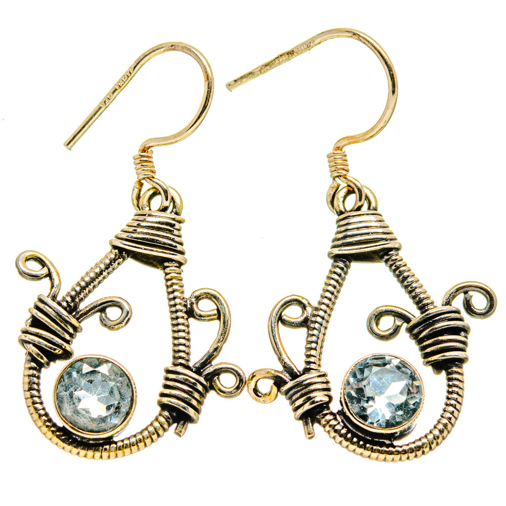 Blue Topaz Earrings handcrafted by Anasilvercos - EARR408765