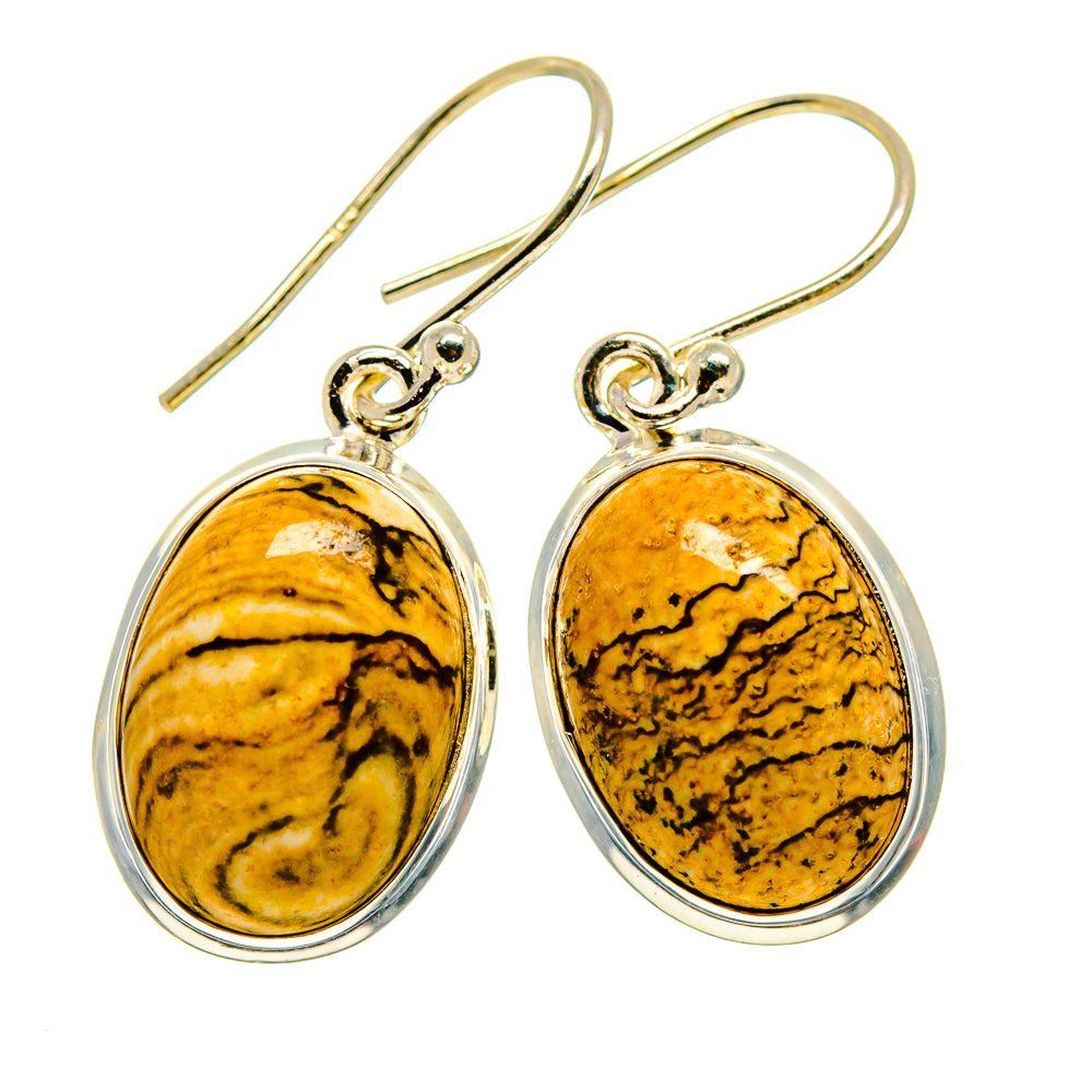 Picture Jasper Earrings handcrafted by Anasilvercos - EARR409255