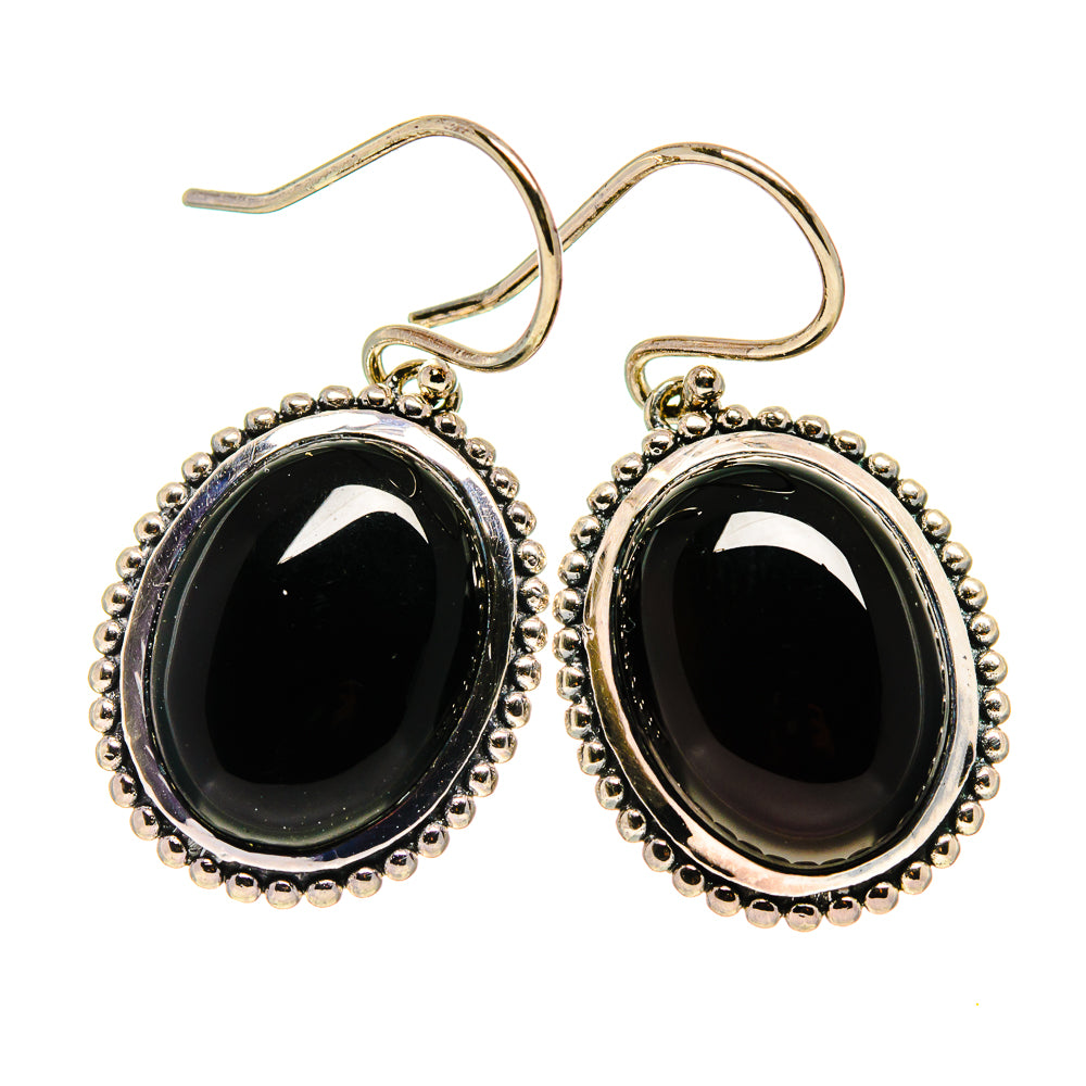 Black Onyx Earrings handcrafted by Anasilvercos - EARR409720
