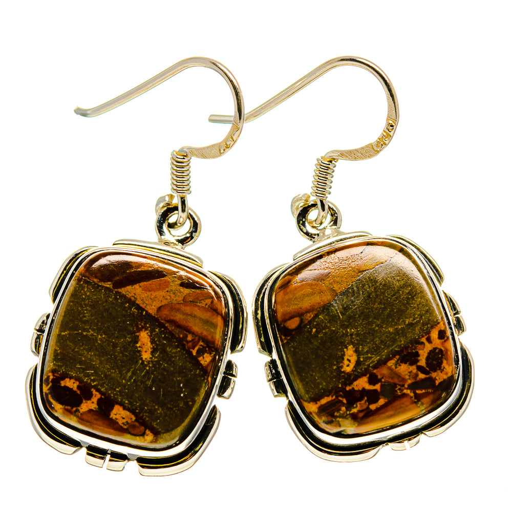 Chert Breccia Earrings handcrafted by Anasilvercos - EARR409738